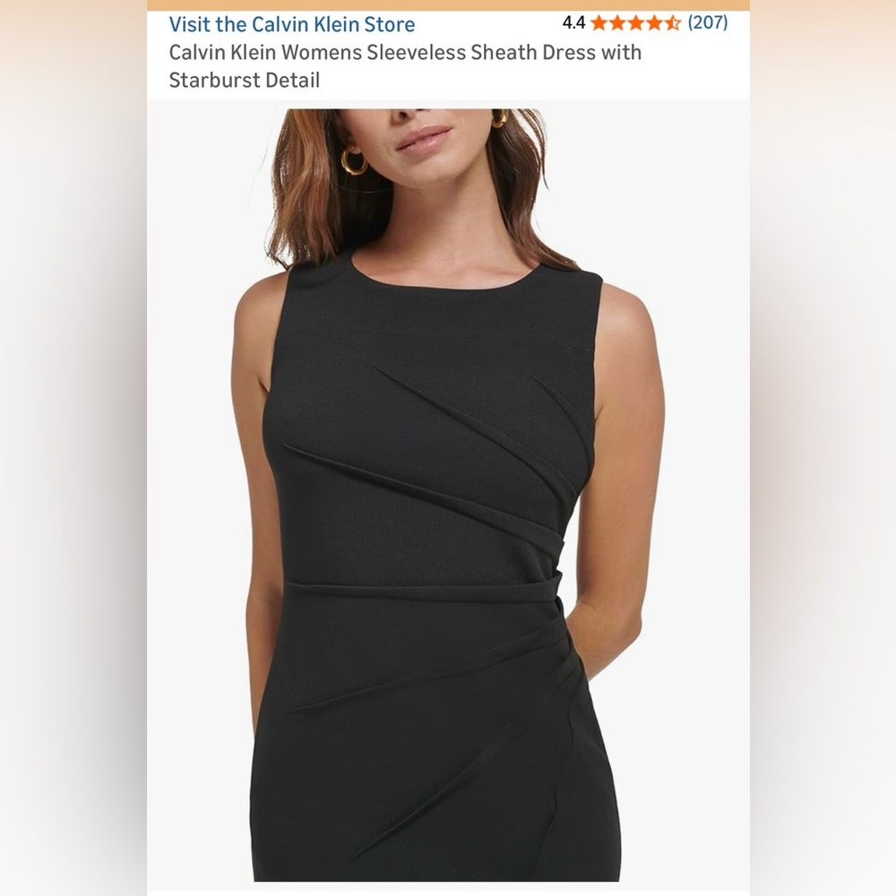 Calvin Klein Women's Gray Sleeveless Sheath Dress